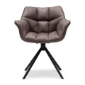 Krzesło obrotowe Swivel Dining Armchair Carnaby, Coffee, Pellini