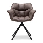 Krzesło obrotowe Swivel Dining Armchair Carnaby, Coffee, Pellini