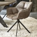 Krzesło obrotowe Swivel Dining Armchair Carnaby, Coffee, Pellini