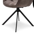 Krzesło obrotowe Swivel Dining Armchair Carnaby, Coffee, Pellini