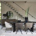 Krzesło obrotowe Swivel Dining Armchair Carnaby, Coffee, Pellini