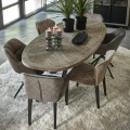 Krzesło obrotowe Swivel Dining Armchair Carnaby, Coffee, Pellini