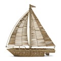 Rzeźba żaglówka Decoration Sailboat Rustic Rattan XL