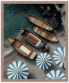 Obraz Blue & White Umbrellas