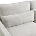 Narożnik Brompton Cross Corner Sofa Chaise Longue Left, washed cotton, ash grey
