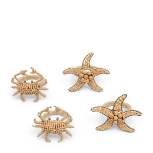 Pierścienie do serwetek Napkin rings Sealife, ZESTAW 4 pieces