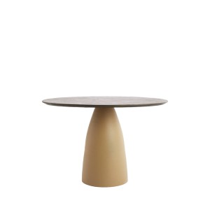 Stół Ø120x76 cm PALMIRA wood oil brown+matt beige