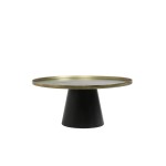 Stolik kawowy Ø75x35 cm POPETA antique bronze-black