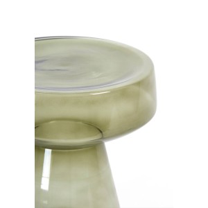 Stolik Ø37x44 cm DAKWA glass grey green