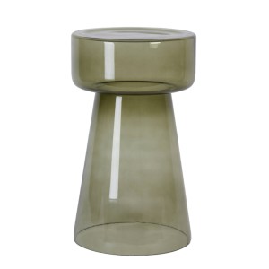 Stolik Ø30x50 cm DAKWA glass grey green