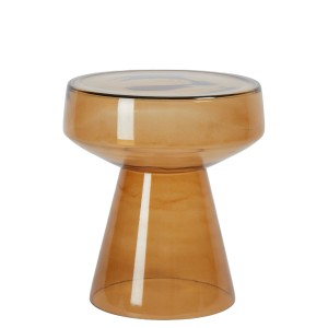 Stolik Ø37x44 cm DAKWA glass ocher yellow