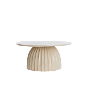 Stolik Ø70x33,5 cm VEGLIA matt sand+light brown spotted