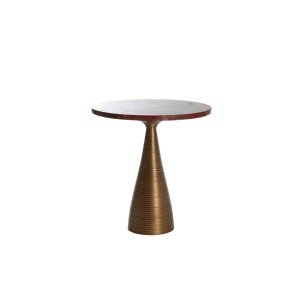 Stolik Ø45x48 cm BAHIA red agate+antique bronze