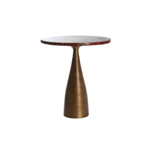 Stolik Ø52x59 cm BAHIA red agate+antique bronze