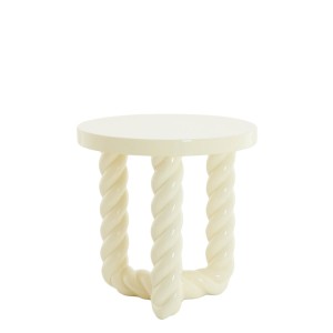 StolikØ46x46 cm VALLEJO shiny cream