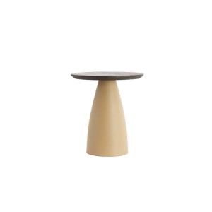 Stolik Ø45x50 cm OCANA wood oil brown+matt beige