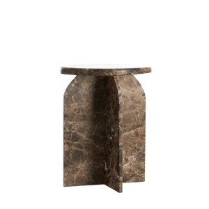 Stolik Ø41x56 cm OTINIA marble dark brown