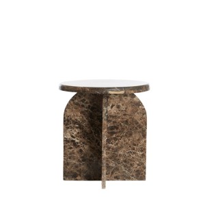 Stolik Ø41x48 cm OTINIA marble dark brown