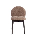 Krzesło 59x50x83 cm SINOSA light brown+wood dark brown