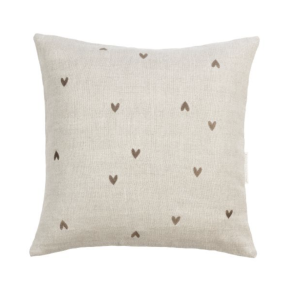 Poszewka dekoracyjna  50x50 Naturel/all Hearts 100% Linen