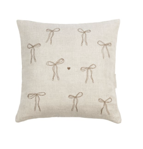 Poszewka dekoracyjna 50x50 Naturel/all Bows 100% Linen