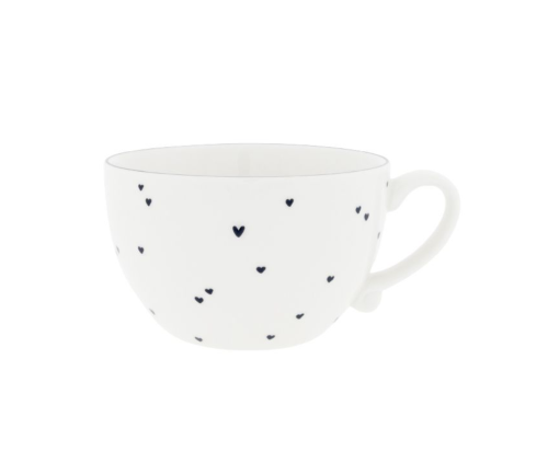 Filiżanka XL White/Hearts 13x8 cm