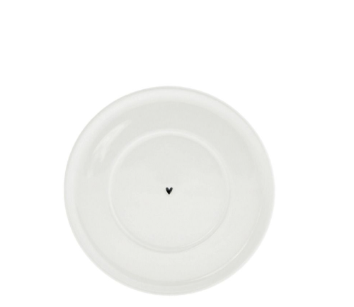Spodek 13cm White/Heart in Black