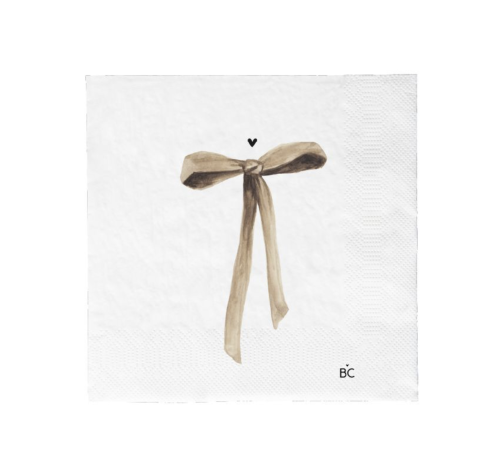 Serwetki Bow in Caramel 20 pcs