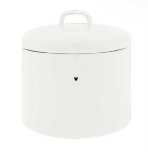 Pojemnik White/black heart 12 x16.5 cm 