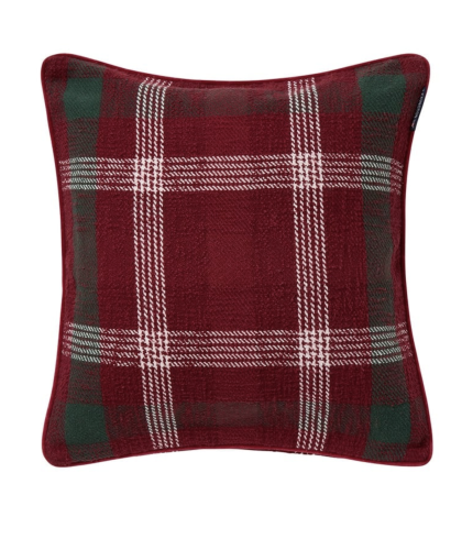 Poszewka Checked recycled cotton pillow cover