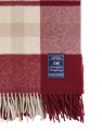 Pled Checked recycled wool throw, red/beige