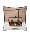 Poszewka dekoracyjna Dog lift organic cotton twill patch pillow cover