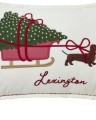 Poduszka dekoracyjna Dog sleigh organic cotton velvet pillow 50x30