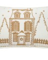 Poduszka dekoracyjna Winter house beige organic cotton velvet pillow, 50x30