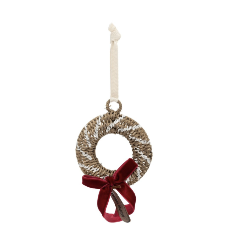 Ozdoba Rustic Rattan Christmas Wreath Ornament