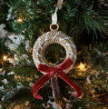 Ozdoba Rustic Rattan Christmas Wreath Ornament