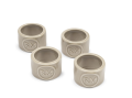 Pierścienie do serwetek zstaw Portofino Napkin Ring Set Of 4pcs flax