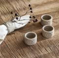 Pierścienie do serwetek zstaw Portofino Napkin Ring Set Of 4pcs flax