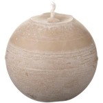 Świeca ball candle rustic linen stearin nordic swan Eco-label 