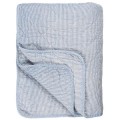 Pled white/blue stripes 130x180
