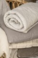 Pled white/soil coloured stripes 130x180