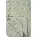 Pled white/dusty green stripes 130x180