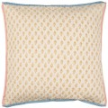 PPled Throw Vigga w/mustard print double weaving, backside neutral 130x180