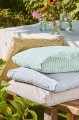 Poszewka Box cushion cover Agathe light blue w/natural coloured flowers 45x45