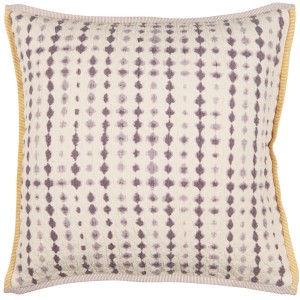 Poszewka Cushion cover Vigga w/purple print double weaving, backside neutral