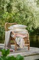 Poszewka Cushion cover Vigga w/purple print double weaving, backside neutral