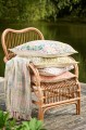 Poszewka Cushion cover Vigga w/purple print double weaving, backside neutral