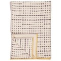 Pled Throw Vigga w/purple print double weaving, backside neutral 130x170