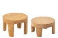 Stoliki Teak Wood Natural Zestaw