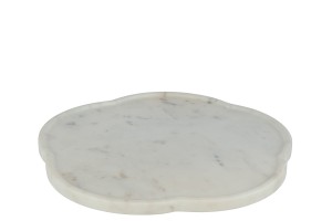 Taca marmurowa obrotowa Flower Rotating Marble White